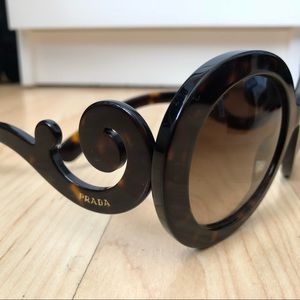 Prada Baroque Gradient Round Sunglasses